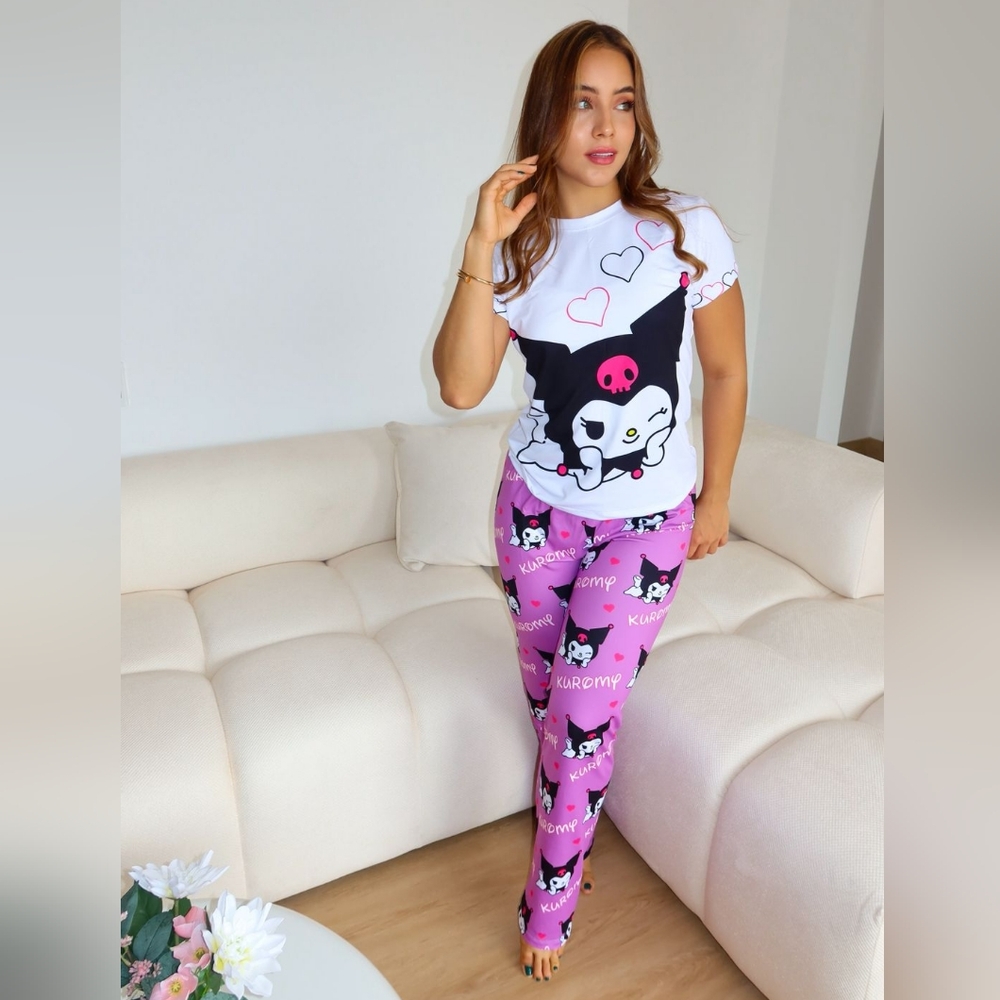 Kuromi Graphic Tee and Leggings Set New, One Size
